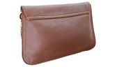 Dark Brown Real Leather Crossbody Bag